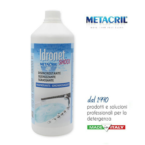METACRIL - Idronet Shock - Disincrostante e igienizzante Vasche idromassaggio 1 Lt | Prodotto vasche idromassaggio, spa