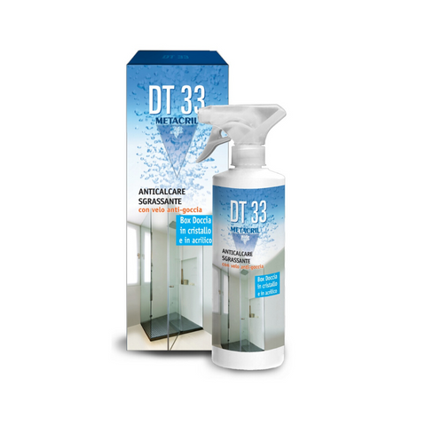 METACRIL - DT33 – Detergente Anticalcare 500 ml | Prodotto box doccia