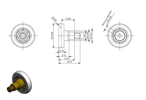 Cuscinetto T104 - 22x4,7x19