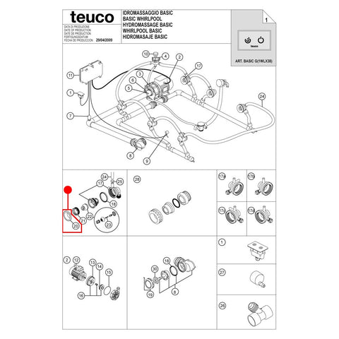 TEUCO - Cornice bocchetta vasca idromassaggio | Ricambio vasca idromassaggio