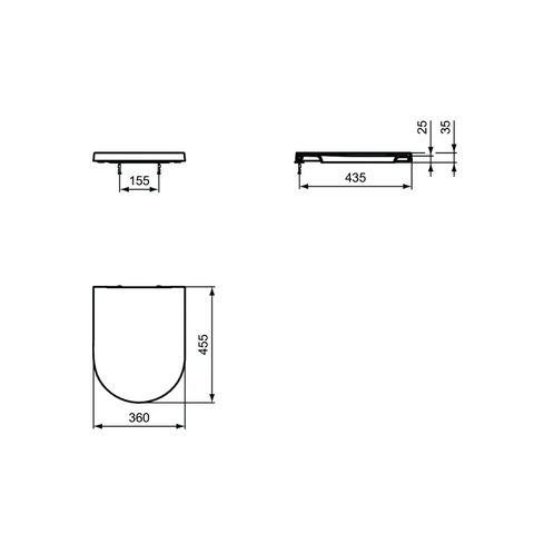 Ideal Standard - Sedile Blende Curve T376001